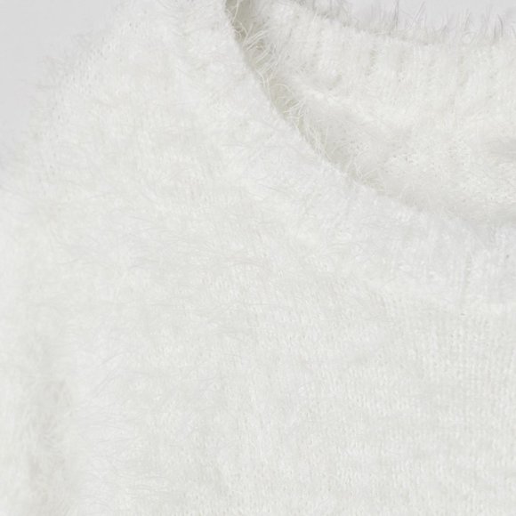 H&M BNWOT white fuzzy sweater - Picture 3 of 5